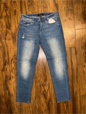 WHBM Distressed Girlfriend Jeans